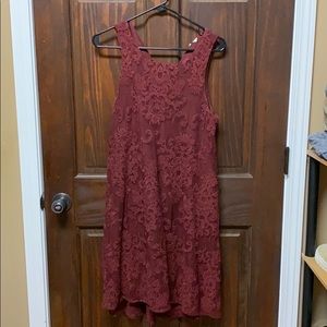 Burgundy dress